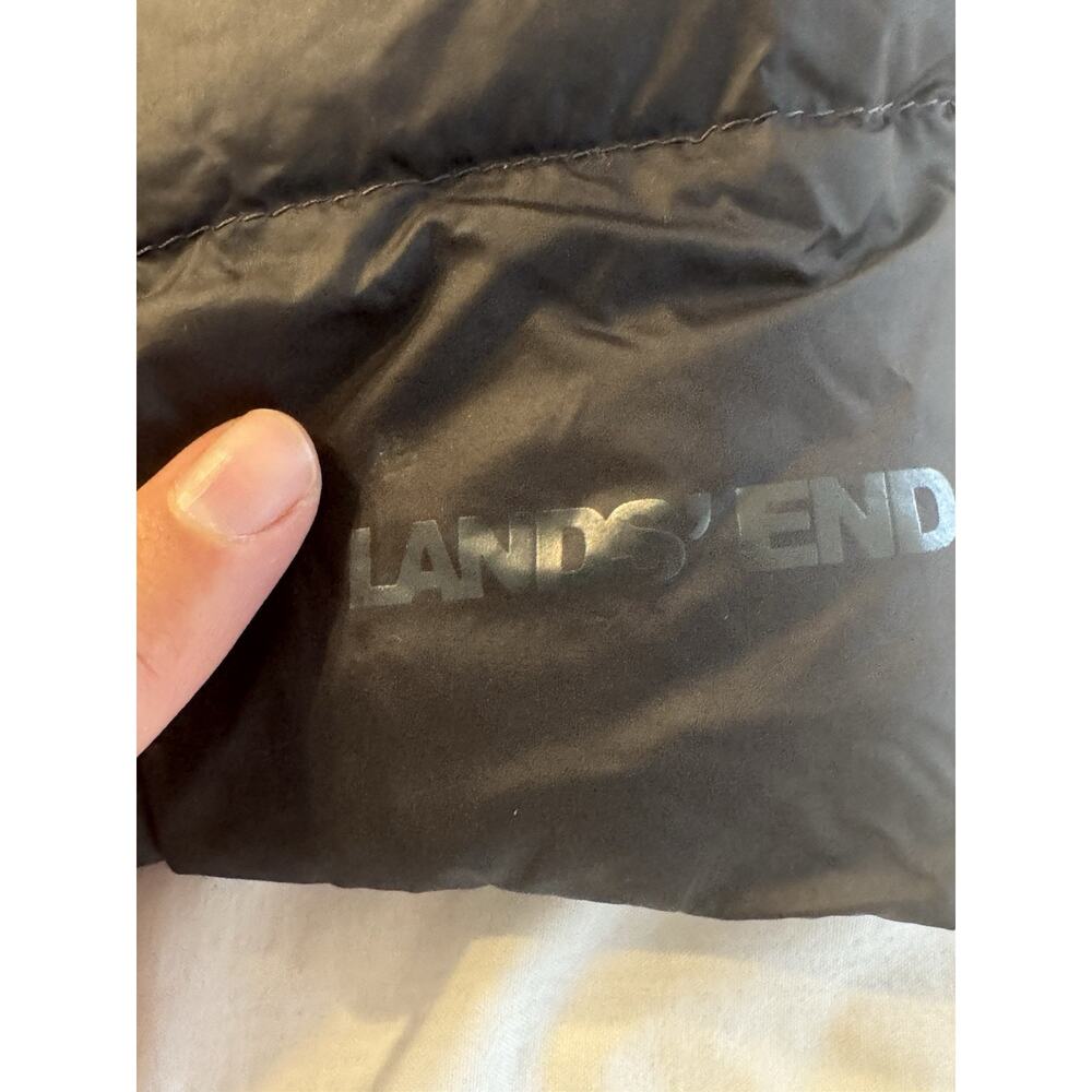 Lands’ End Wanderweight Down Jacket Black Packable Winter Down Women's Medium - Picture 2 of 8